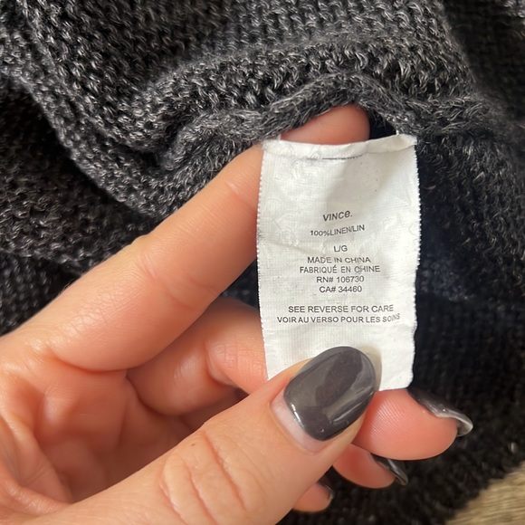 VINCE Knitted Navy Blue Tank Top Size Large - Picture 4 of 6